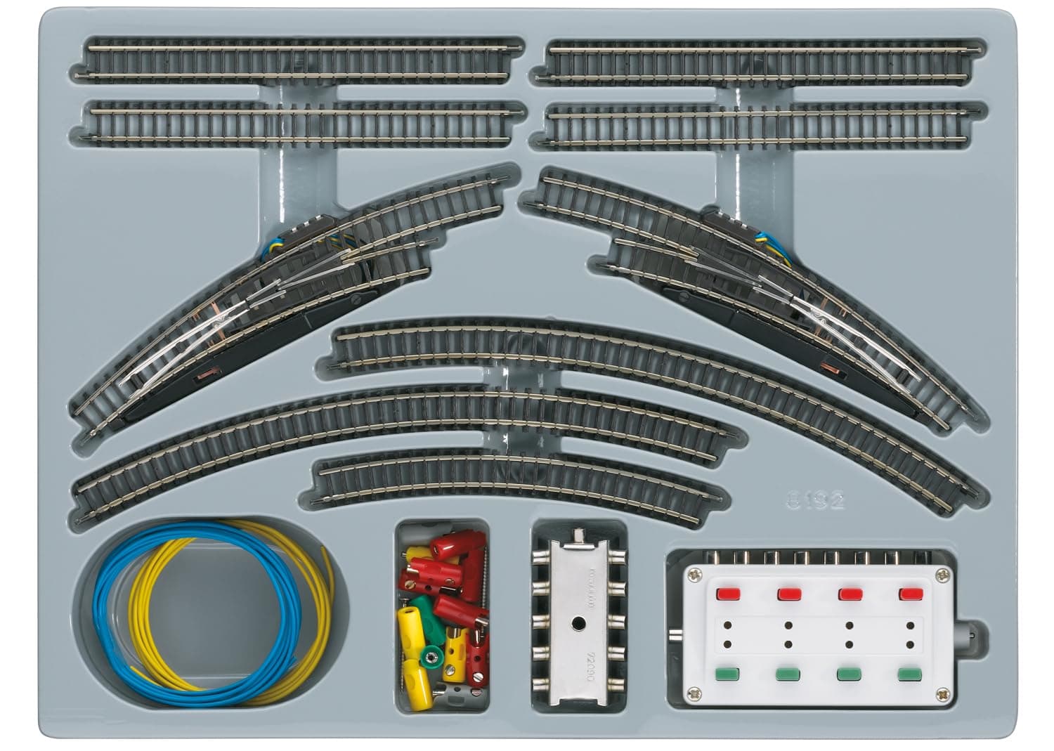 Mrklin Z Scale Model Train Tracks Extension Set with Electric Turnouts