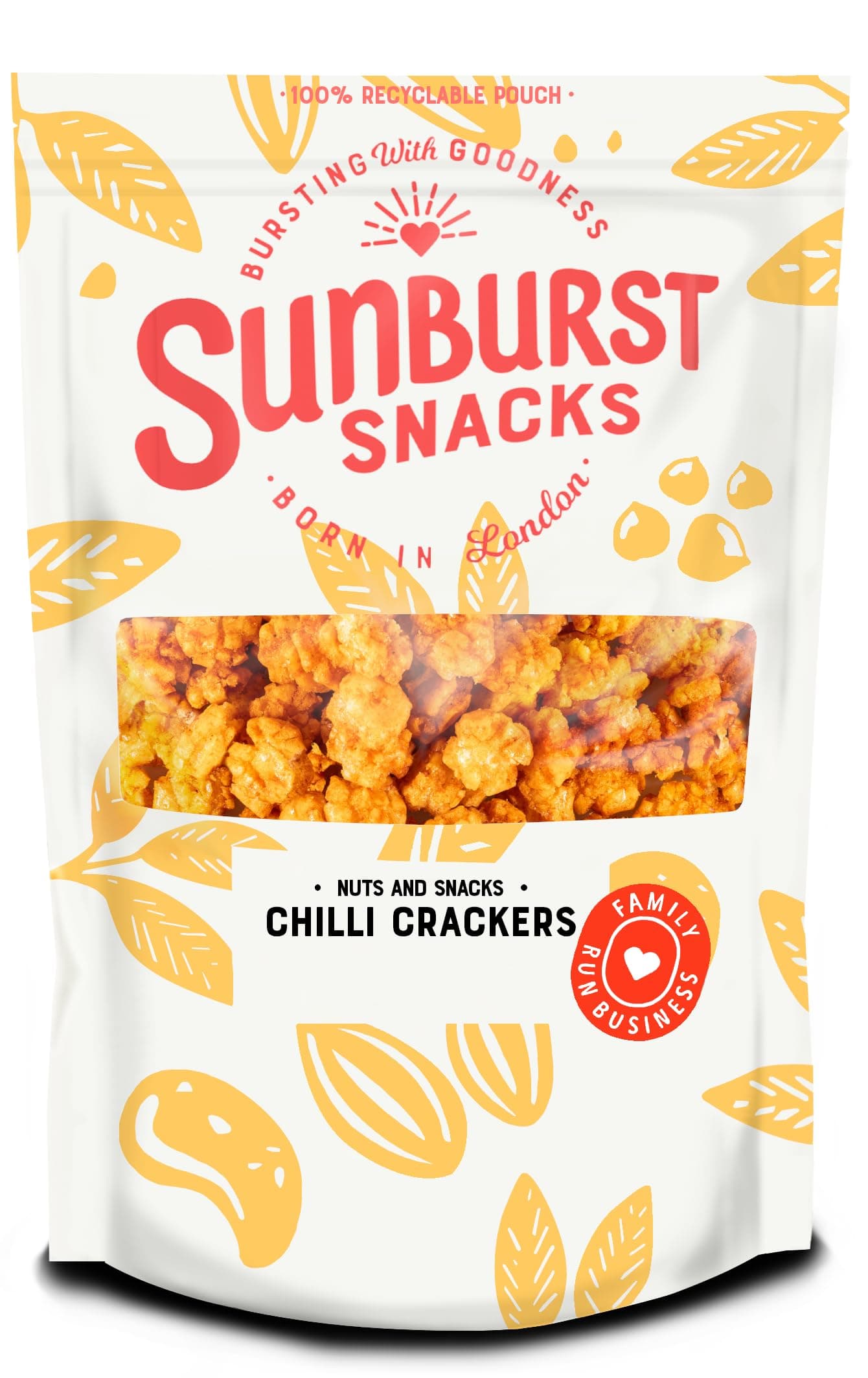 Sunburst Snacks Chilli Rice Crackers, Crispy Sweet and Mild Spicy Snack, Asian Flavours, 700g