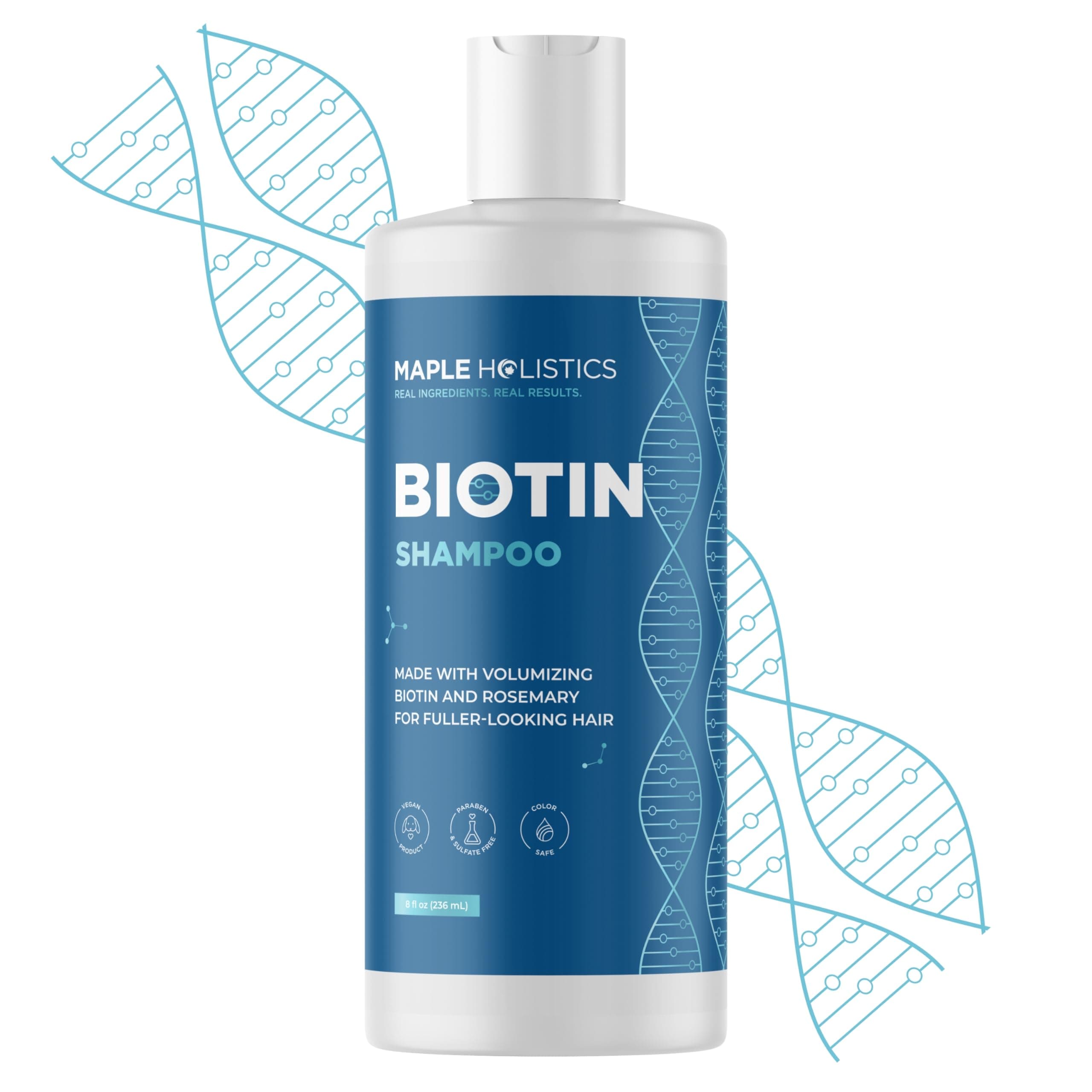 Biotin Shampoo for Hair Growth B-Complex Formula for Hair Loss Removes DHT for Thicker Fuller Hair Anti Dandruff Formula with Zinc Tea Tree Oil Extract Jojoba Oil Argan Oil 8 oz