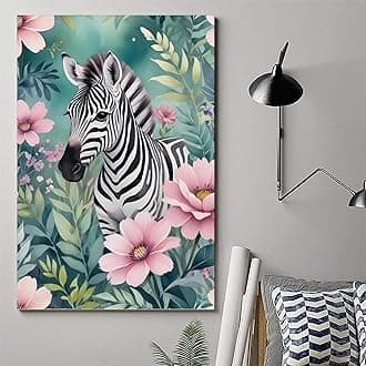 GPWDIEJB ZebraPoster Canvas Art Oil Painting Wall Painter Home Music Album Celebrity Painting Classical Decorative Wall ArtUnframe-style-216x24inch(40x60cm)