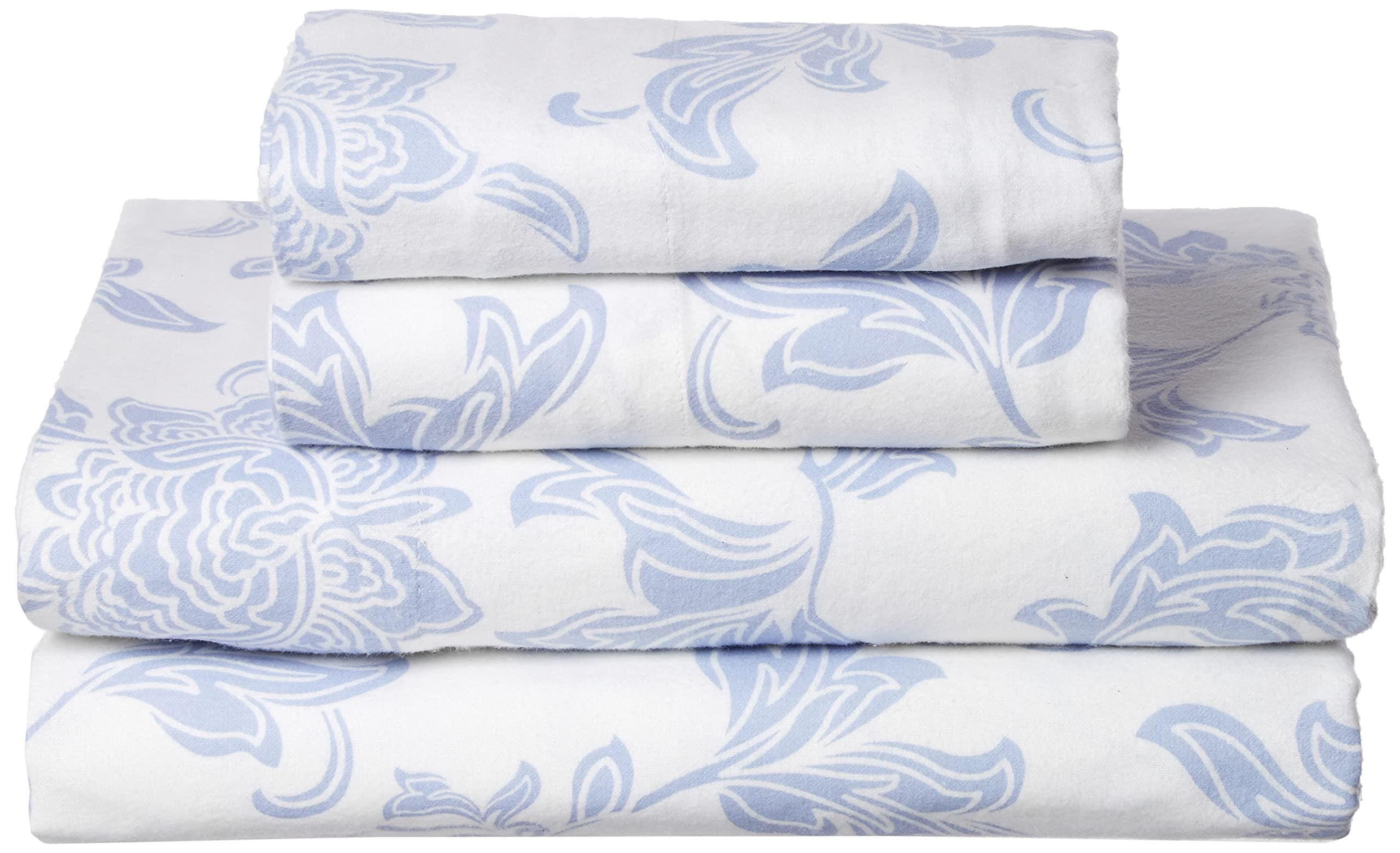 Ultra Soft Flannel Sheet Set with Pillowcase, Queen, Corsage