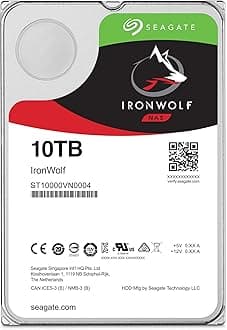 Seagate IronWolf 10TB NAS Internal Hard Drive HDD – 3.5 Inch SATA 6Gb/s 7200 RPM 256MB Cache RAID Network Attached Storage Home Servers – Frustration Free Packaging (ST10000VN0004) (Renewed)