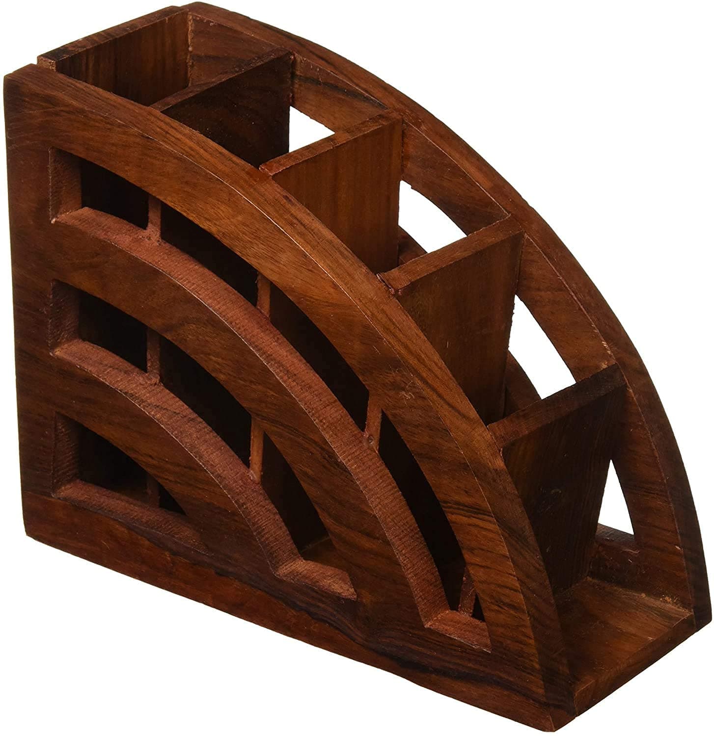 Wooden Remote Control Storage Holder Stand Organizer Rack