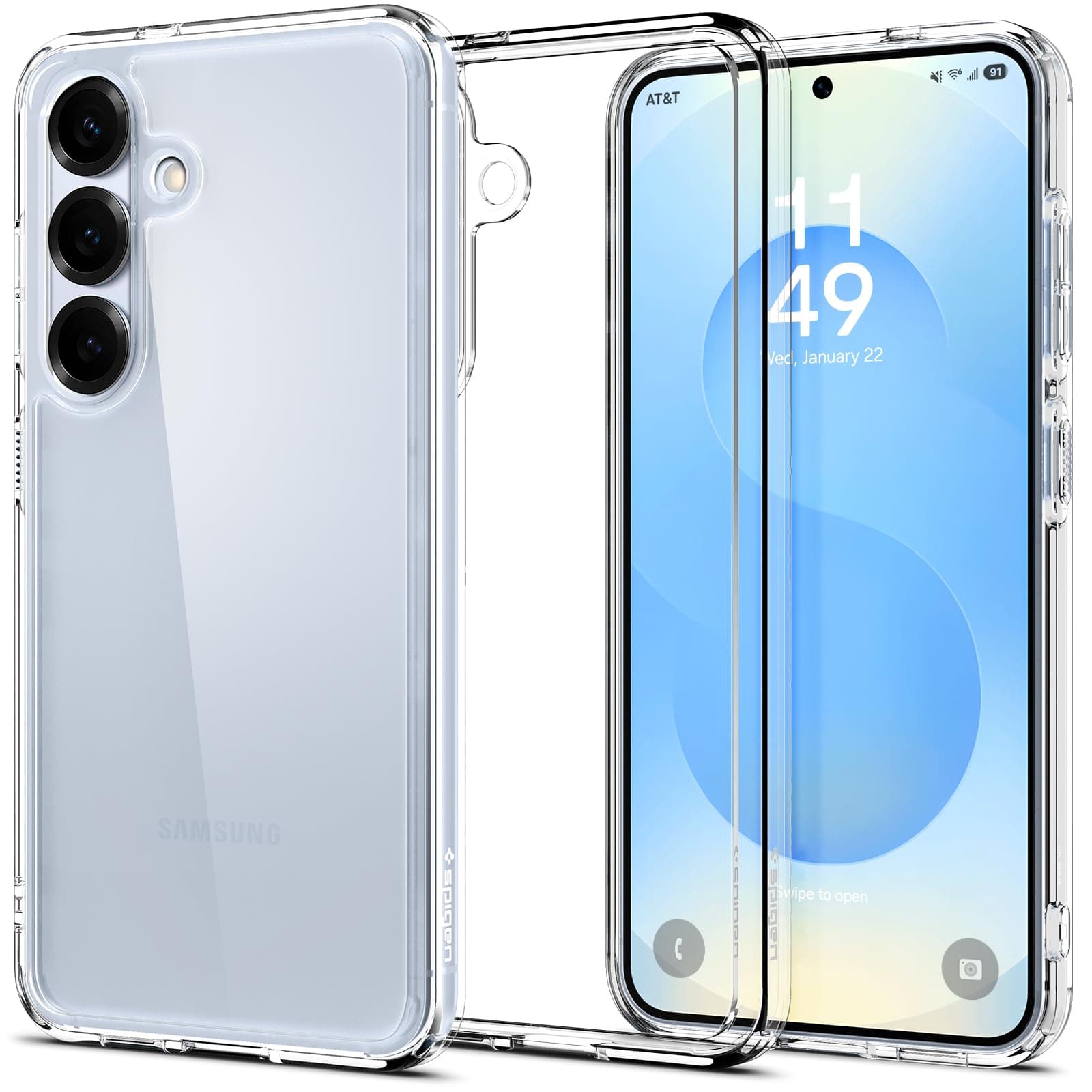 Spigen Ultra Hybrid designed for Samsung Galaxy S25 PLUS case cover (2025) - Crystal Clear