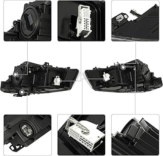 1Pair Xenon Headlight Assembly for 2014 2015 2016 for Mercedes-Benz CLA-Class C117/CLA45 AMG/CLA180/CLA200/CLA250 w/Factory Models Only, A1179066800, A1179065600