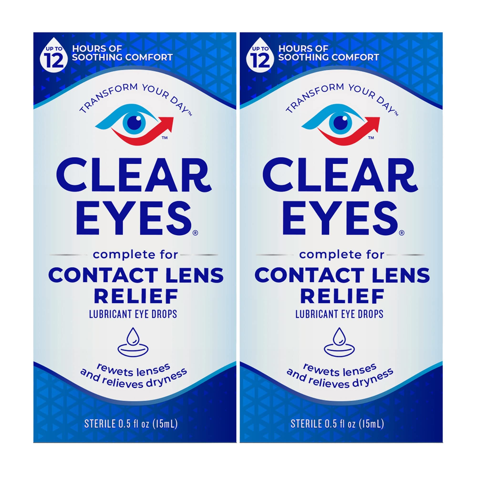 Clear EyesEye Drops, Contact Lens Multi-Action Relief,2 Count