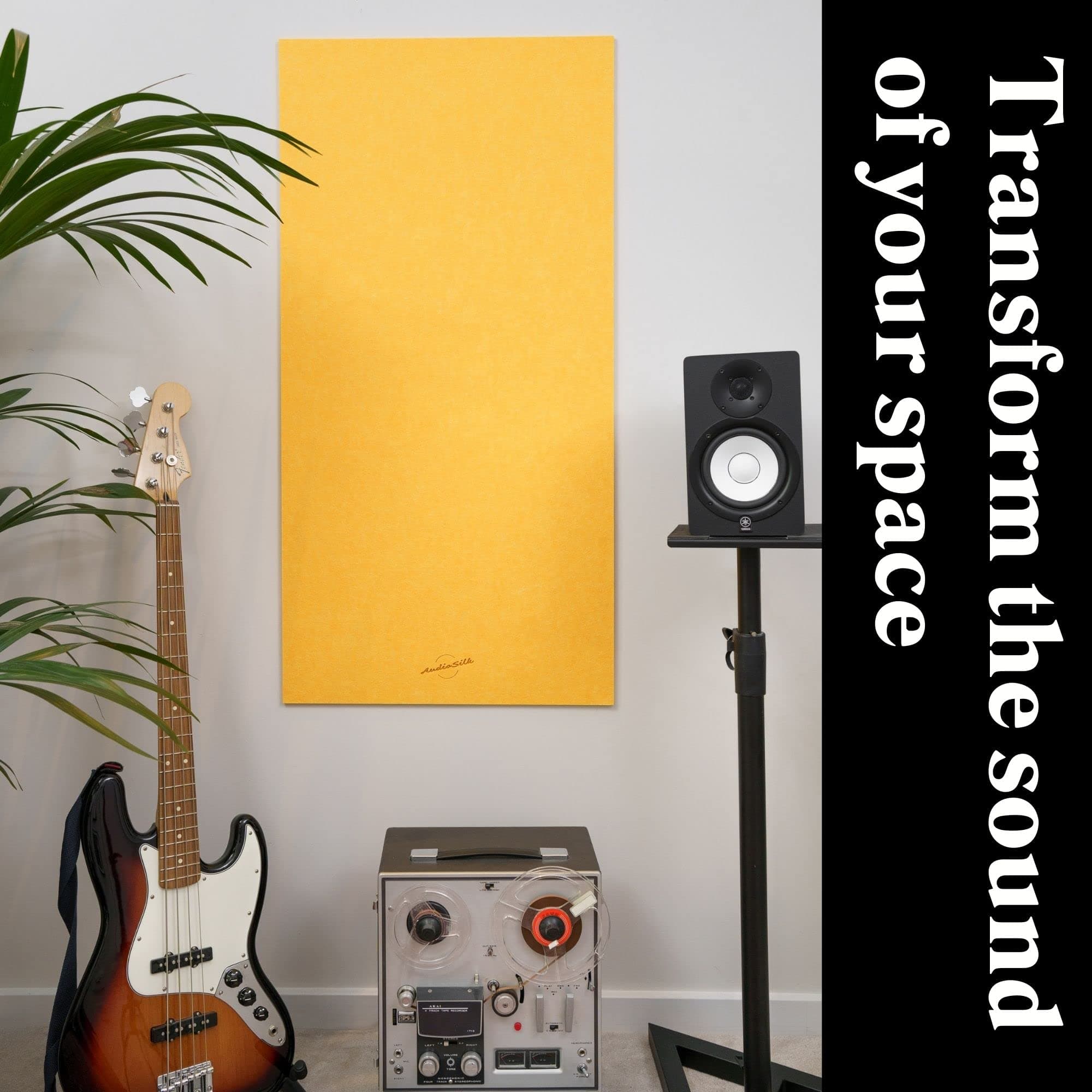 Acoustic Panels, 4 Pack ROOM KIT, Large, 46" x 23", Yellow