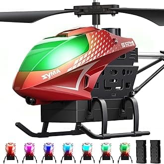 SYMA S107 RC Helicopter with 40Mins Flight(2 Batteries), 7+1 LED Light Modes