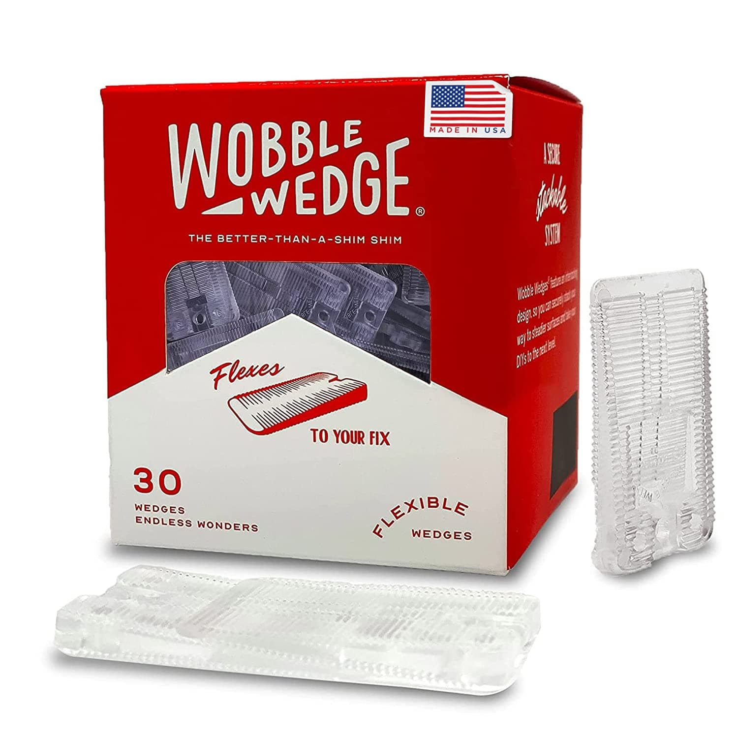 WOBBLE WEDGES 5030 Focus 12 S, Soft, Clear, 30 Pack