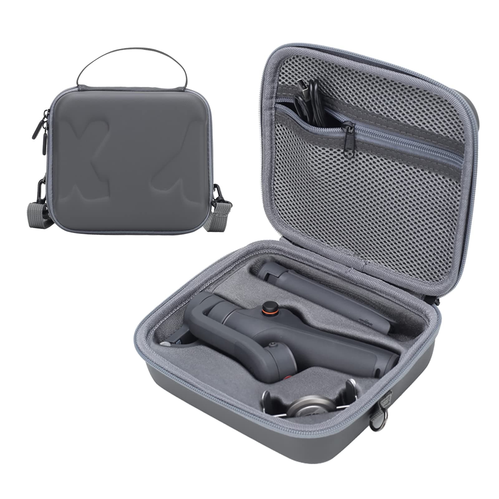 Travel Case for DJI OM 6 - Portable Storage Bag Hardshell Carrying Case Fits DJI Osmo Mobile 6 Smartphone Gimbal Stabilizer and Accessories(Grey)
