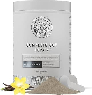 Complete Gut Repair Probiotic, Prebiotic, Fiber & Collagen Supplement for Gut Health, Digestion, Healthy Gut Microbiome, Reduces Constipation & Bloating 24 Servings, Vanilla Flavor