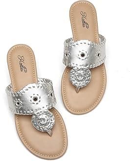 katliu Women's Flat Sandals Flip Flop Sandals Dressy Thong Sandals