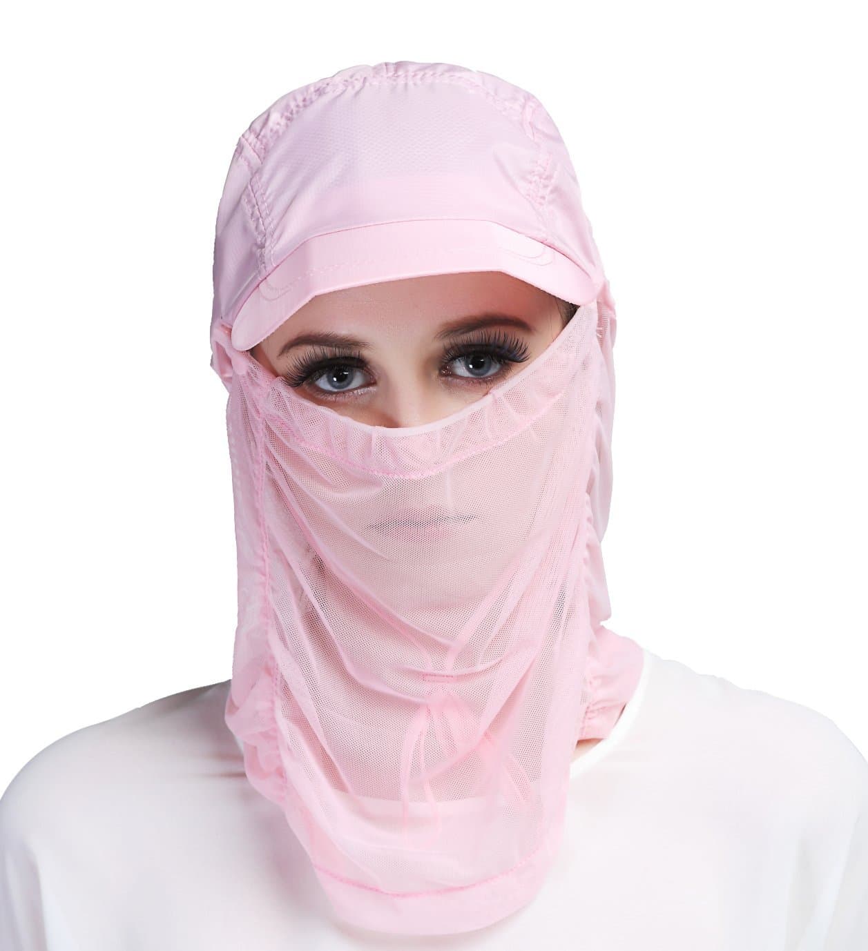 CUCA DUNNA Sun Hat with Removable Sun Shield and Neck Face Mask Protection,Quickly Dry Fishing Hunting Camping Swimming Hiking Cap UPF 50+ Hat