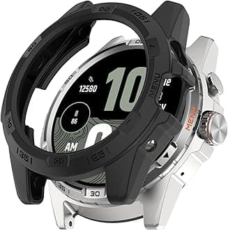 Compatible with Ticwatch Atlas Case, Scratch-Resistance TPU Military Protection Rugged Cover Case for Ticwatch Atlas Smartwatch Accessories (Black)