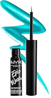 NYX PROFESSIONAL MAKEUP Epic Wear Metallic Liquid Liner, Long-Lasting Waterproof Eyeliner - Teal Metal