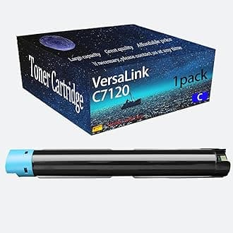 VersaLink C7120 Toner Cartridge Compatible for Xerox VersaLink C7100 C7120 C7125 C7130 Printer. high Printing Page Count 31300 Pages. (Cyan -1)