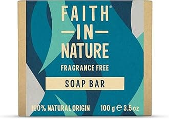 Faith In Nature Natural Fragrance Free Hand Soap Bar, Sensitive, Vegan and Cruelty Free, No SLS or Parabens, 100g