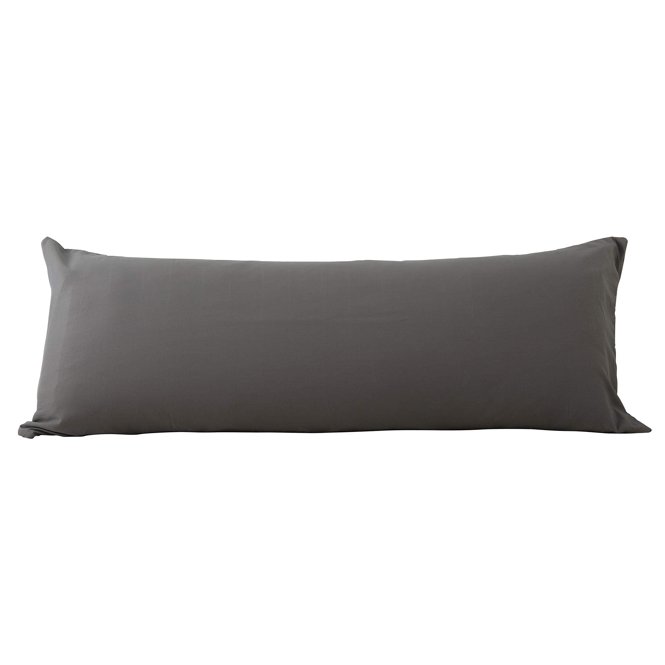 EVOLIVE Ultra Soft Microfiber Body Pillow Cover/Pillowcases with Hidden Zipper Closureb 53cm x 137cm (21"x54", Charcoal Grey)