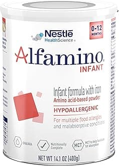 Alfamino Infant Formula, Hypoallergenic Amino Acid Based Infant Formula with Iron, For Multiple Food Allergies, 0-12 Months, 14.1 Ounce (Pack of 1)