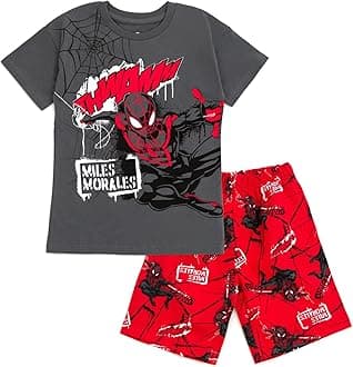 Marvel Avengers Captain America Iron Man Venom Hulk Cosplay Athletic T-Shirt and Shorts Outfit Set Toddler to Little Kid