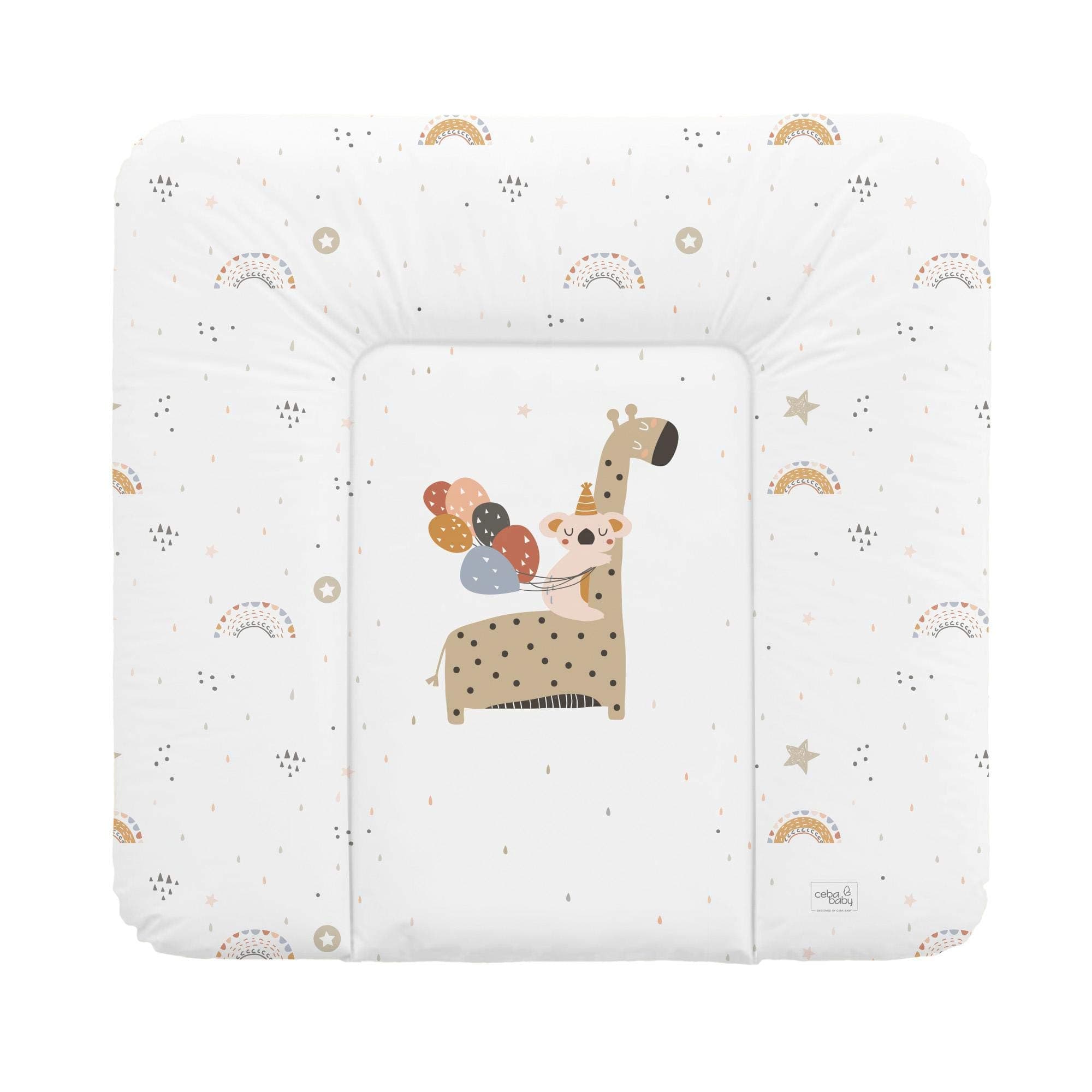 Ceba Baby - Baby Changing mat - Soft Changing mat - Changing Table mats 80 x 75 cm, 50 x 70 cm, 72 x 75 cm, Waterproof, Washable - Giraffe - 72x75 cmOEKO-TEX STANDARD 100