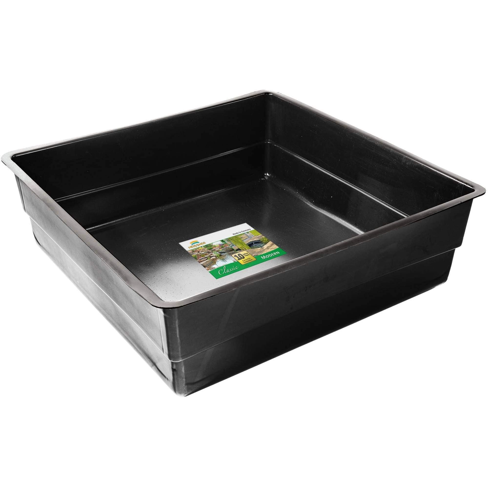 Heissner B084-00 150 x 150 x 45cm Preformed Square Water Garden - Black