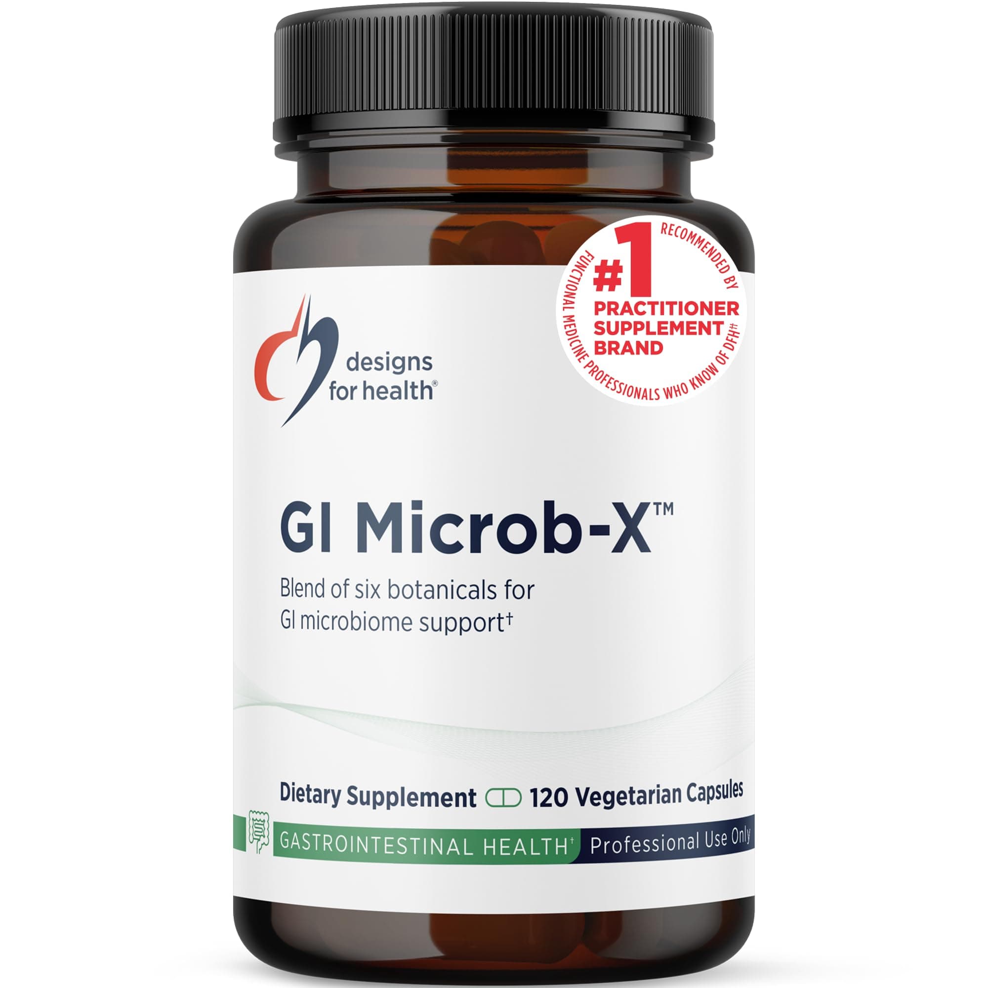GI Microb-X - Botanical Gut Support, Cleanse + Detox Supplement with Tribulus, Berberine + Barberry Extract - Vegetarian + Non-GMO (120 Capsules)