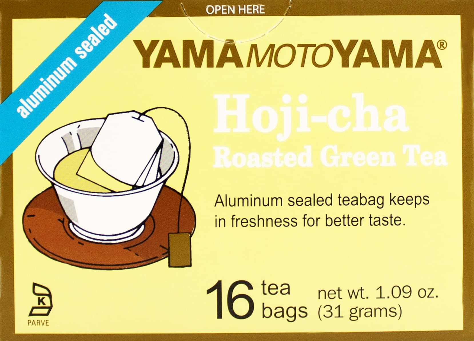 Hojicha Green Tea, 16 Count (Pack of 6) - Packaging May Vary