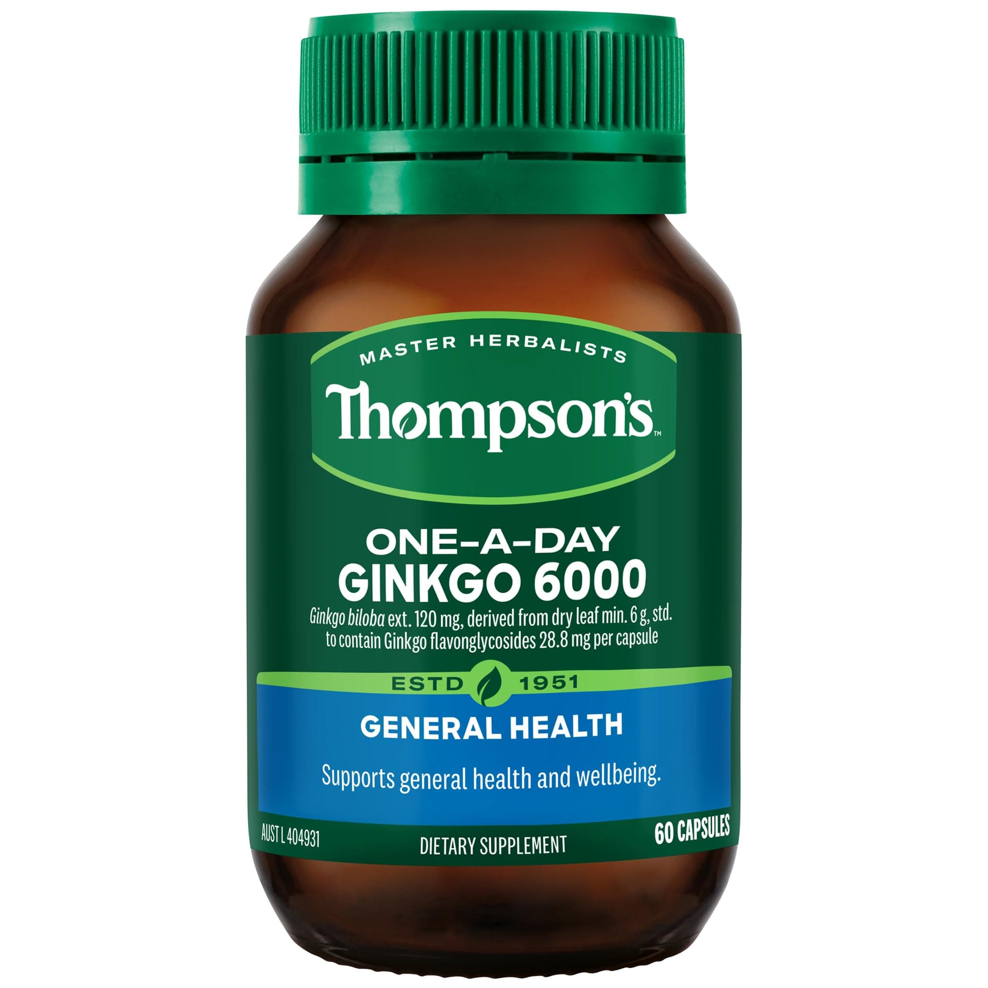 Thompson's One-A-Day Ginkgo 6000mg 60 Capsules
