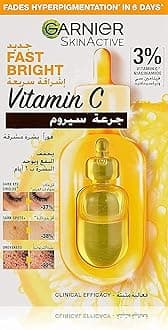 Garnier Serum for Dark Circles, Single Dose, Hyperpigmentation Ampoule, With 3% Vitamin C & Niacinamide, SkinActive Fast Bright, (1 X 1.5ml)