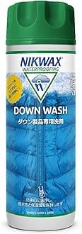 NIKWAX DOWN WASH Cleaner & Reviver Down Wear & Outdoor Detergent 300ml - Jacket & Sleeping Bag, Increases Warmth, Water Repellency & Plumpness, Machine Washable, PFAS Free, Easy to Wash