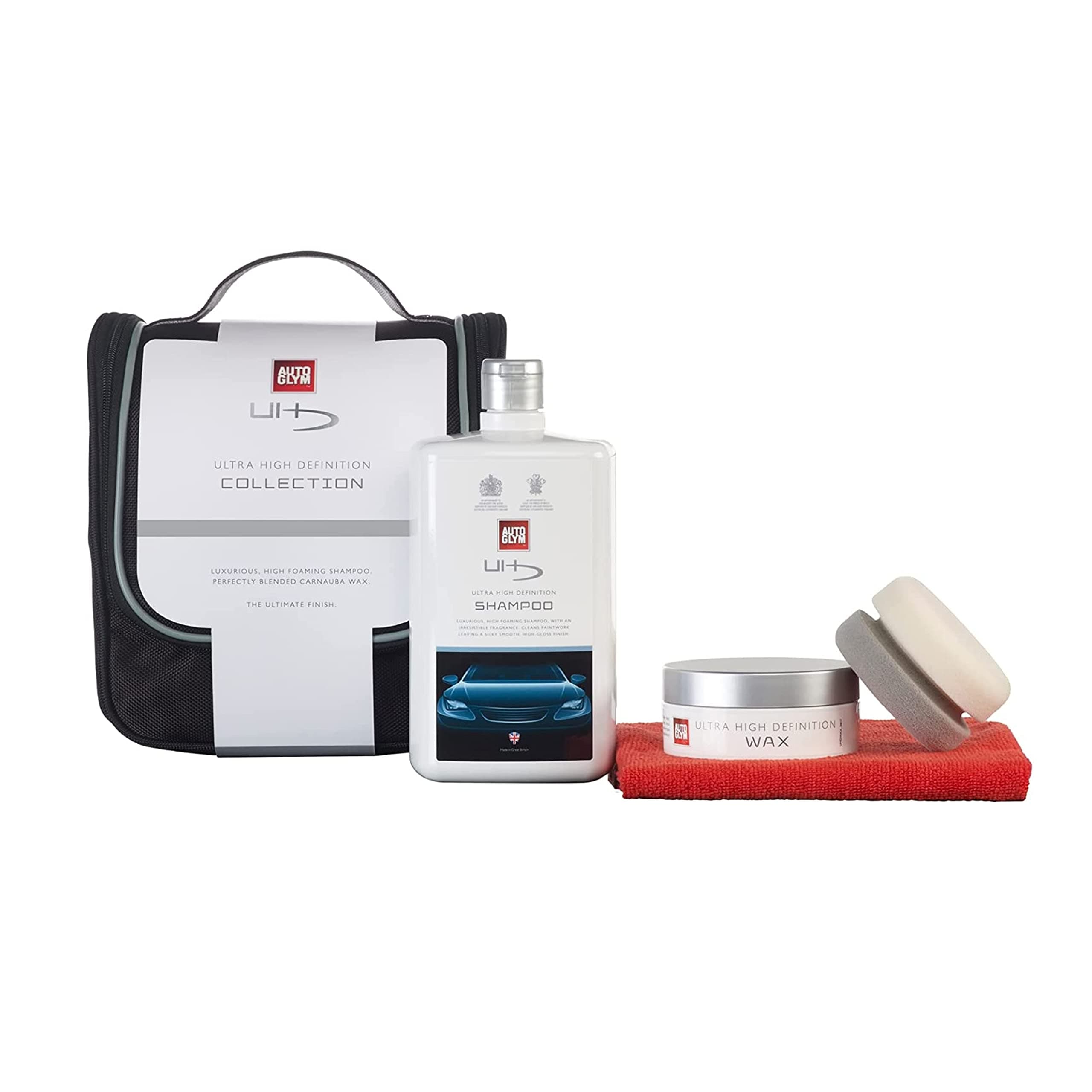 Ultra High Definition Collection - Includes Ultra High Definition Shampoo, Ultra High Definition Wax, UHD Wax Applicator, and Hi-Tech Finishing Cloth