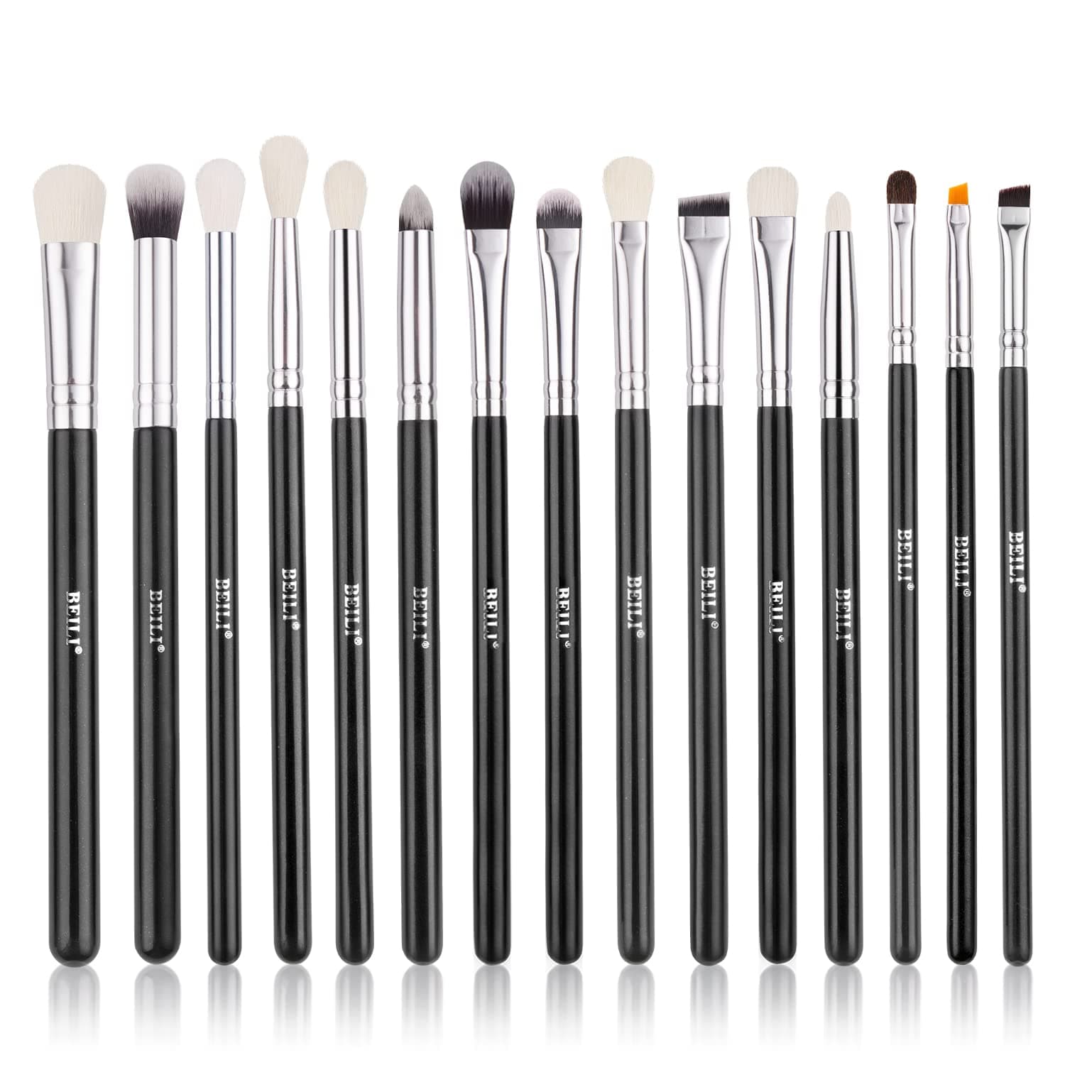 Eye Makeup Brushes 15pcs Eyeshadow Brushes Soft Synthetic-Natural Hair Eye Shadows Blending Concealers Eyebrow Eyeliner Professional Make Up Brushes Set