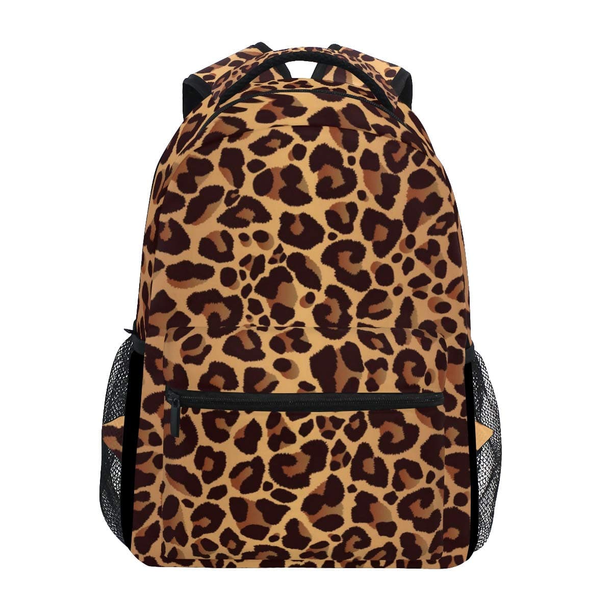 hunihuniAnimal Leopard Print Durable Backpack College School Book Shoulder Bag Daypack for Boys Girls Man Woman