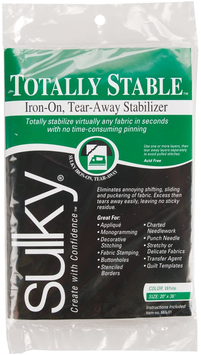 Totally Stable Iron-On Tear-Away Stabilizer-20"X36"