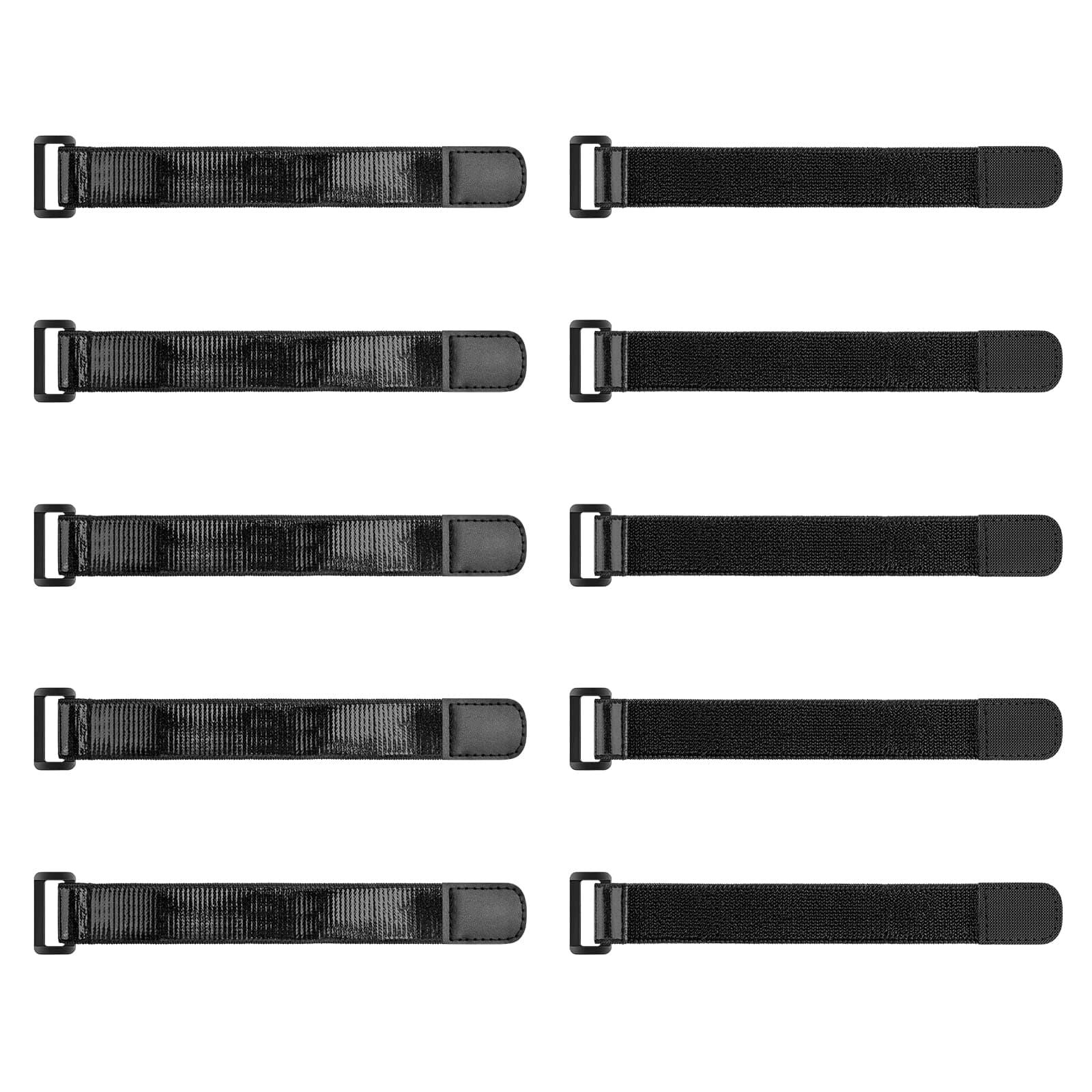 Trilancer Elastic Cinch Straps with Anti-Slip Strips, 9’’ x 1.2’’ (10 Pack) Heavy Duty Multipurpose Hook and Loop Straps for Extension Cords, Cables, Ropes,Hoses, Bike,Pant Garters,Garage and Workshop