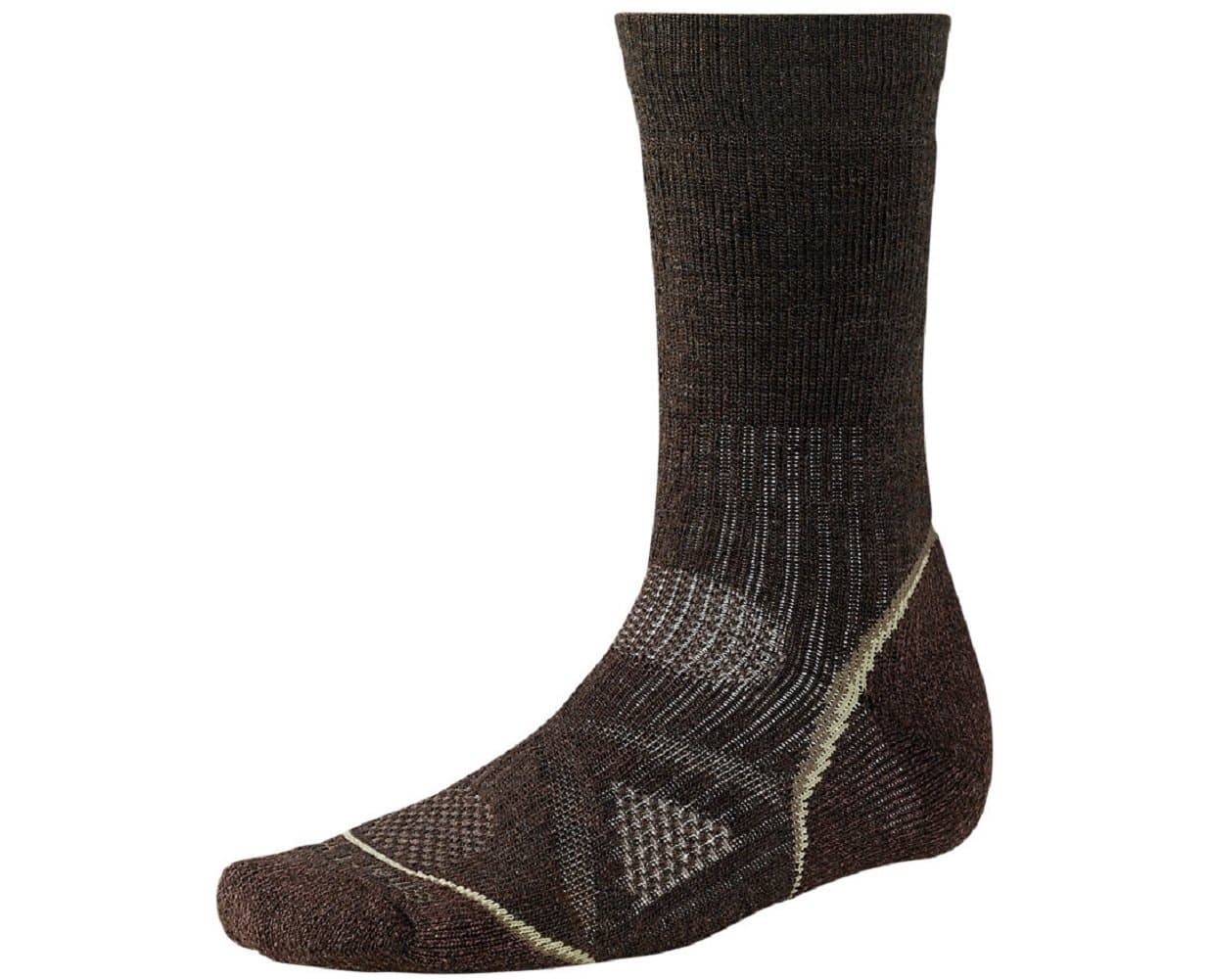 Men's PhD Outdoor Heavy Crew Socks (Brown) Large