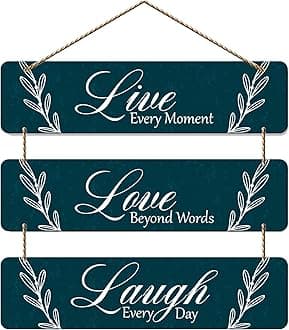 Artvibes Live Love Laugh Wooden Hanger for Home Decor