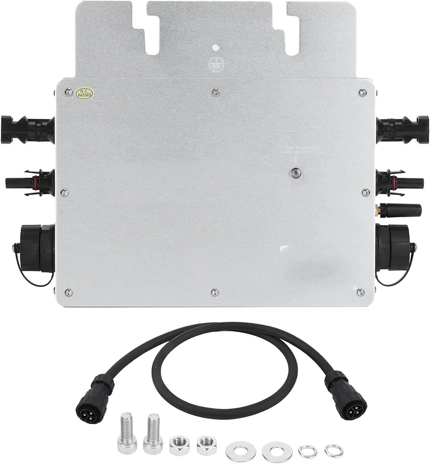 USGitke 600W Solar Grid-Connected Microinverter, IP65 Waterproof, WiFi Controlled, Stackable Pure Sine Wave DC22-60V Input 85-160VAC/180-280VAC Output, Automatic Power Supply Recognition (120V)