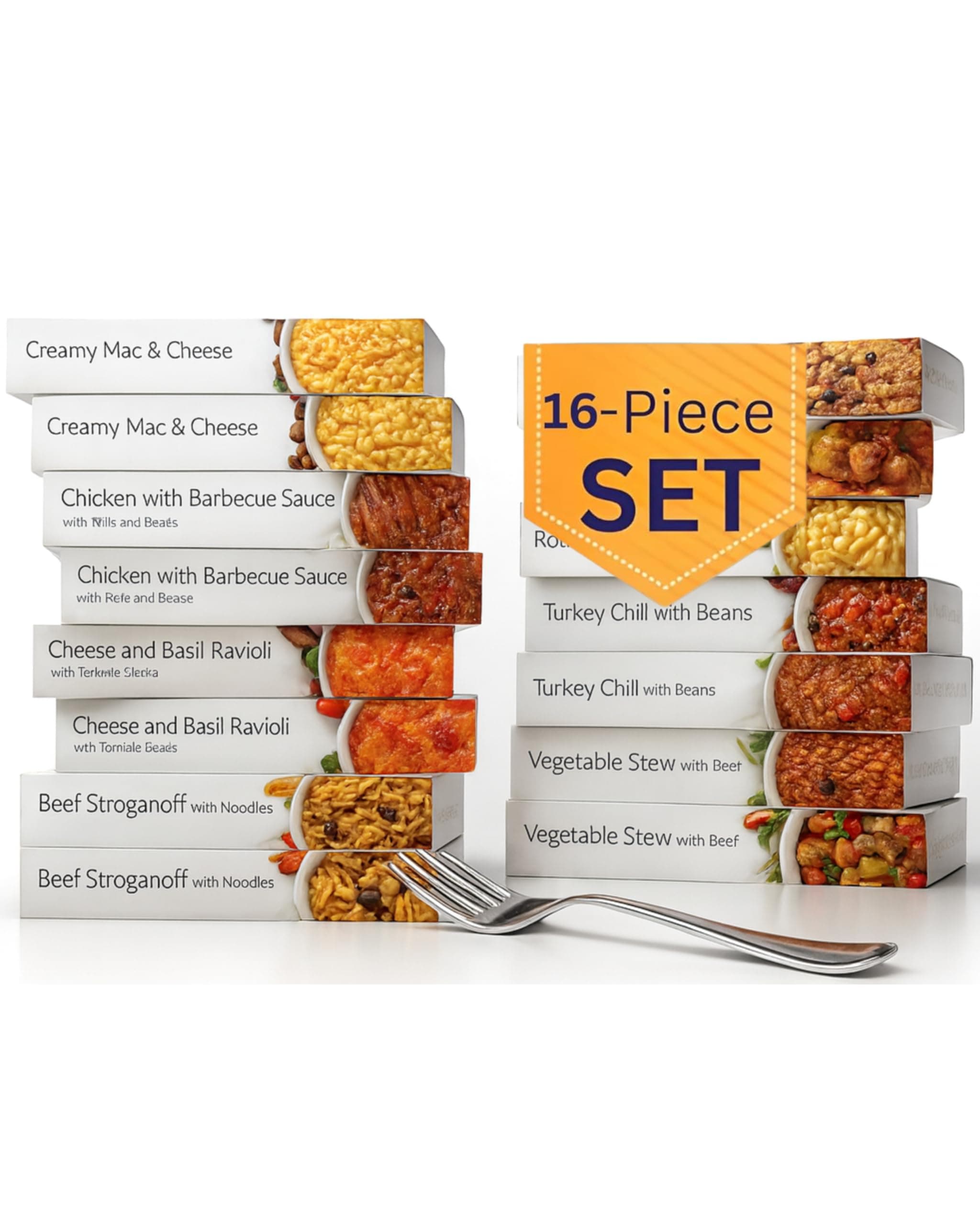 Entrees Meals 16-Pack Variety | Low Calorie Premade Microwave Meals for Weight Loss | Ready to Eat Dinner | Includes Mac & Cheese, Beef Stroganoff, Turkey Chili, Chicken Alfredo & More
