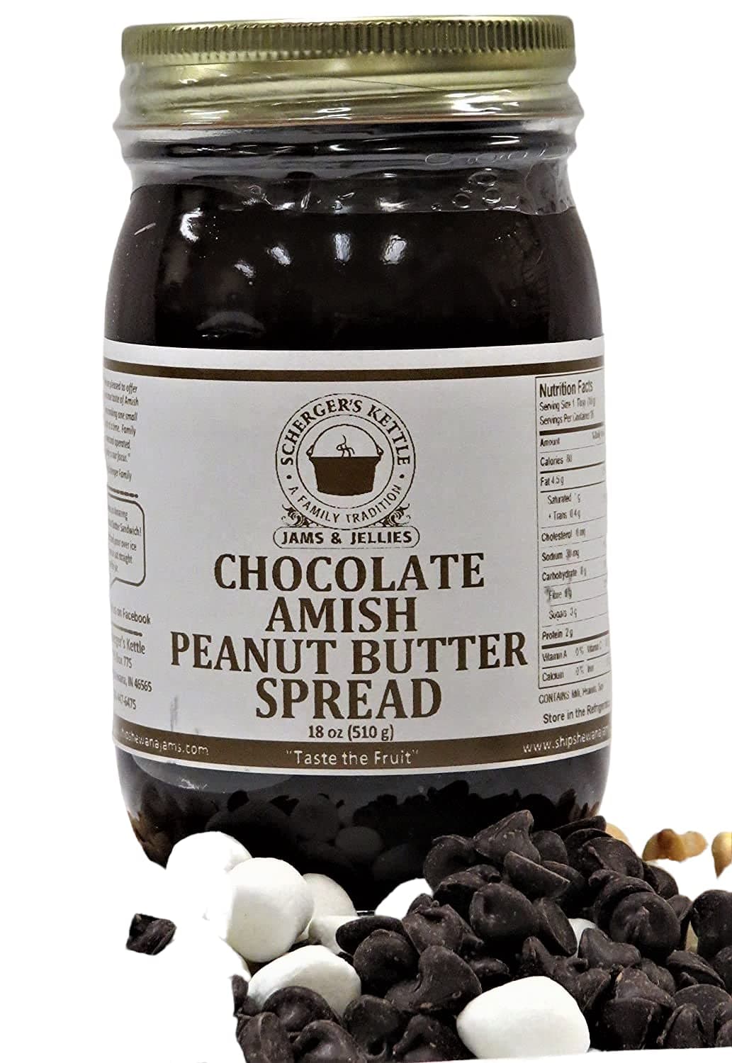 Chocolate Amish Peanut Butter Spread, 18 oz