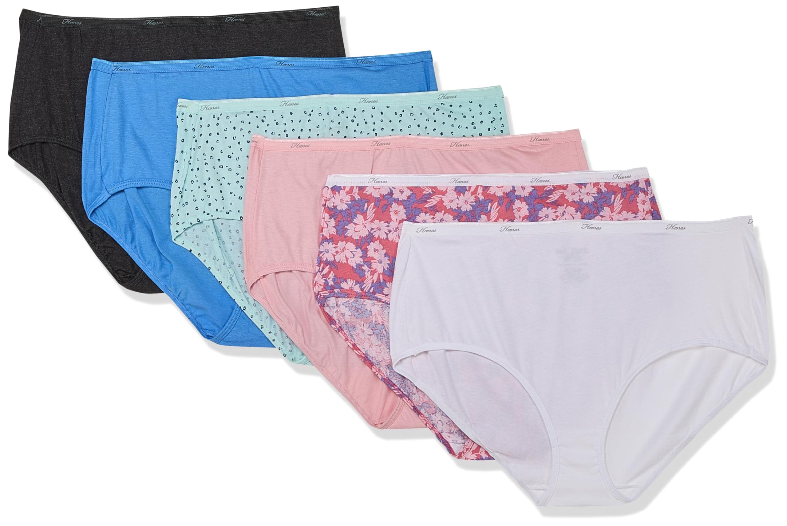 Hanes Women's Cotton Briefs Pastel Assorted 6 Pack Size:9 (XXL)
