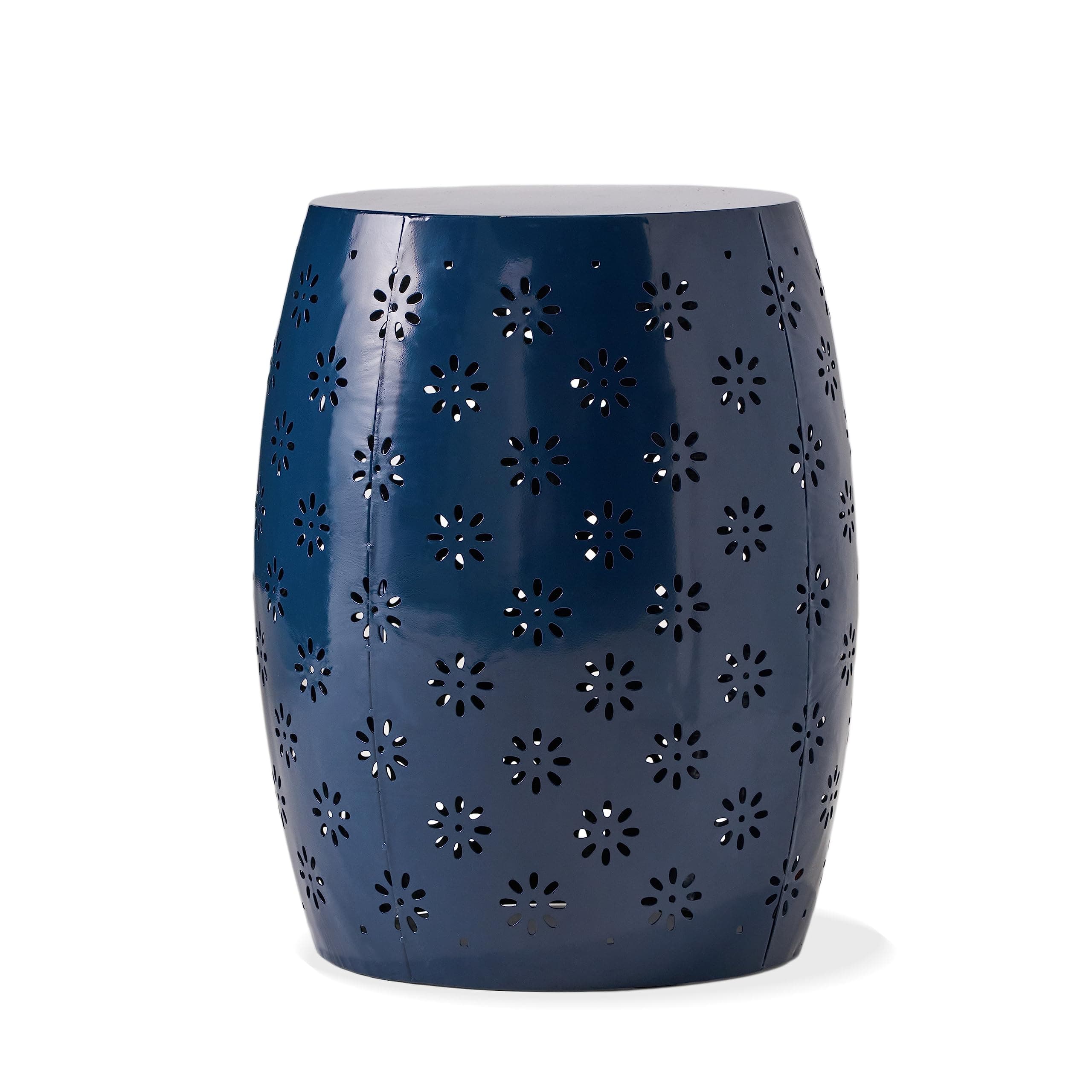 Christopher Knight Home Soleil Outdoor 15" Iron Side Table, Dark Blue