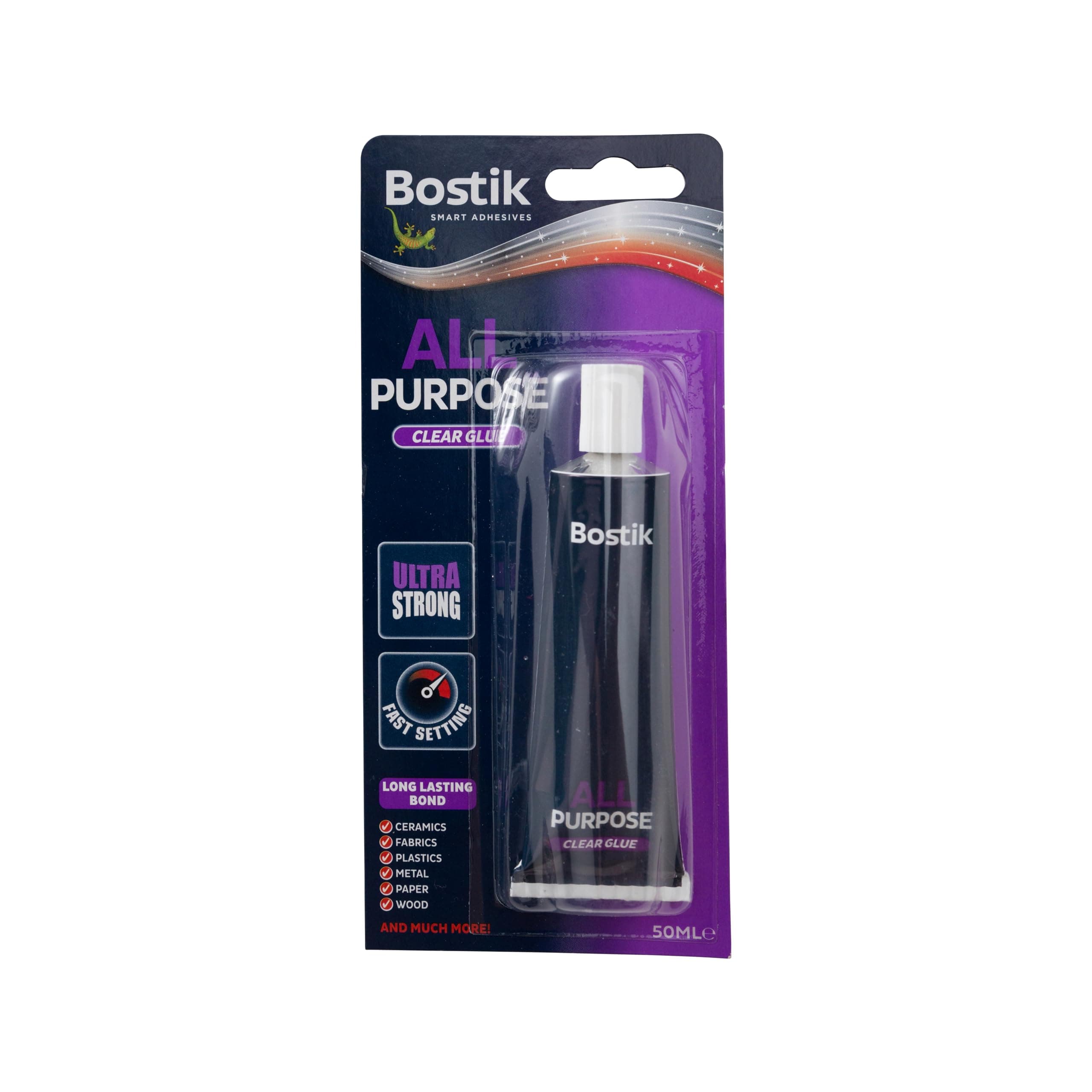 Bostik All Purpose, Ultra Strong, Fast Setting, Clear Glue for Minor Household Repairs, 50ml