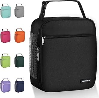 Lunch box Lunch bag for men women Insulated Lunchbox Lunch bags for Work Picnic Travel (Black)
