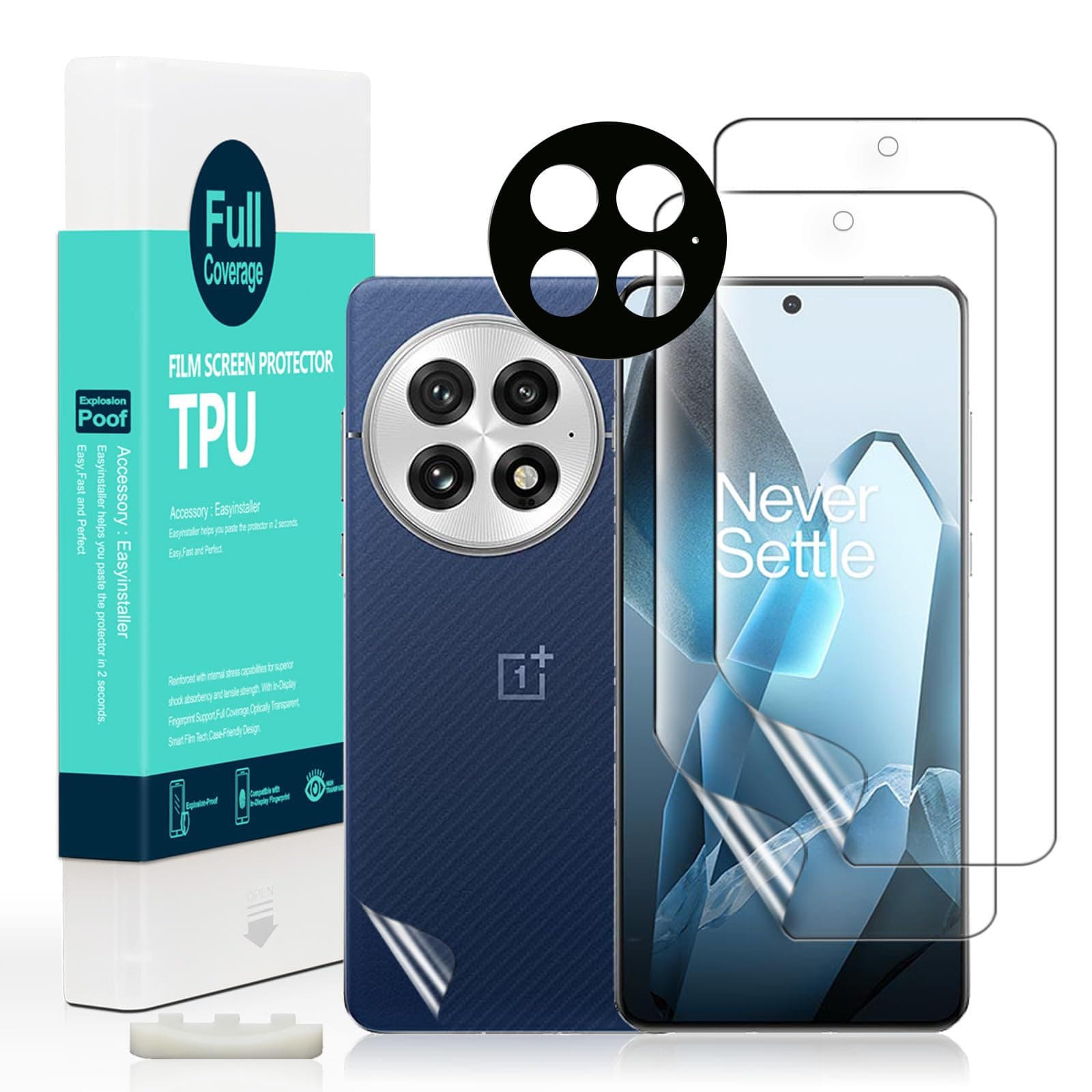 Ibywind Screen Protector For OnePlus 13 5G 6.82"(2 Pcs),Flexible TPU Film,With 1Pc Camera Lens Protector,1Pc Back Film,Bubble Free[Easy to install]