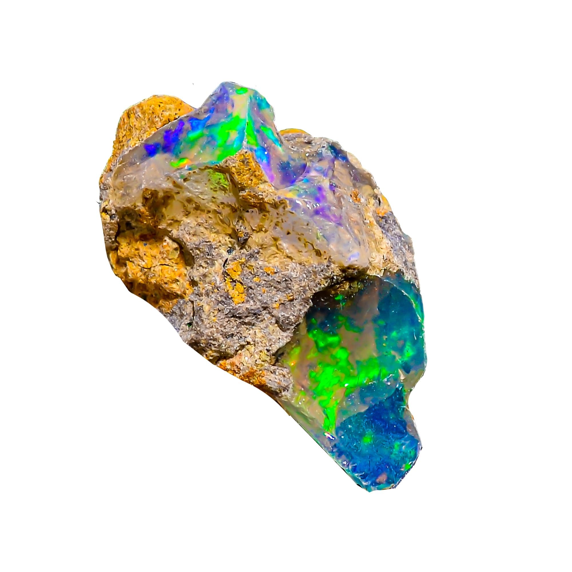 AA+ Natural Ethiopian Welo Opal Rough Stone – Ultra Fire Striking Raw Crystal | Handpicked Opal Rock for Jewelry Making | October Birthstone Gemstone
