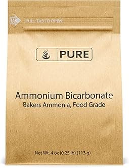 Pure Original Ingredients Ammonium Bicarbonate (4oz) Baker's Ammonia, Traditional Leavening Agent, Food Grade