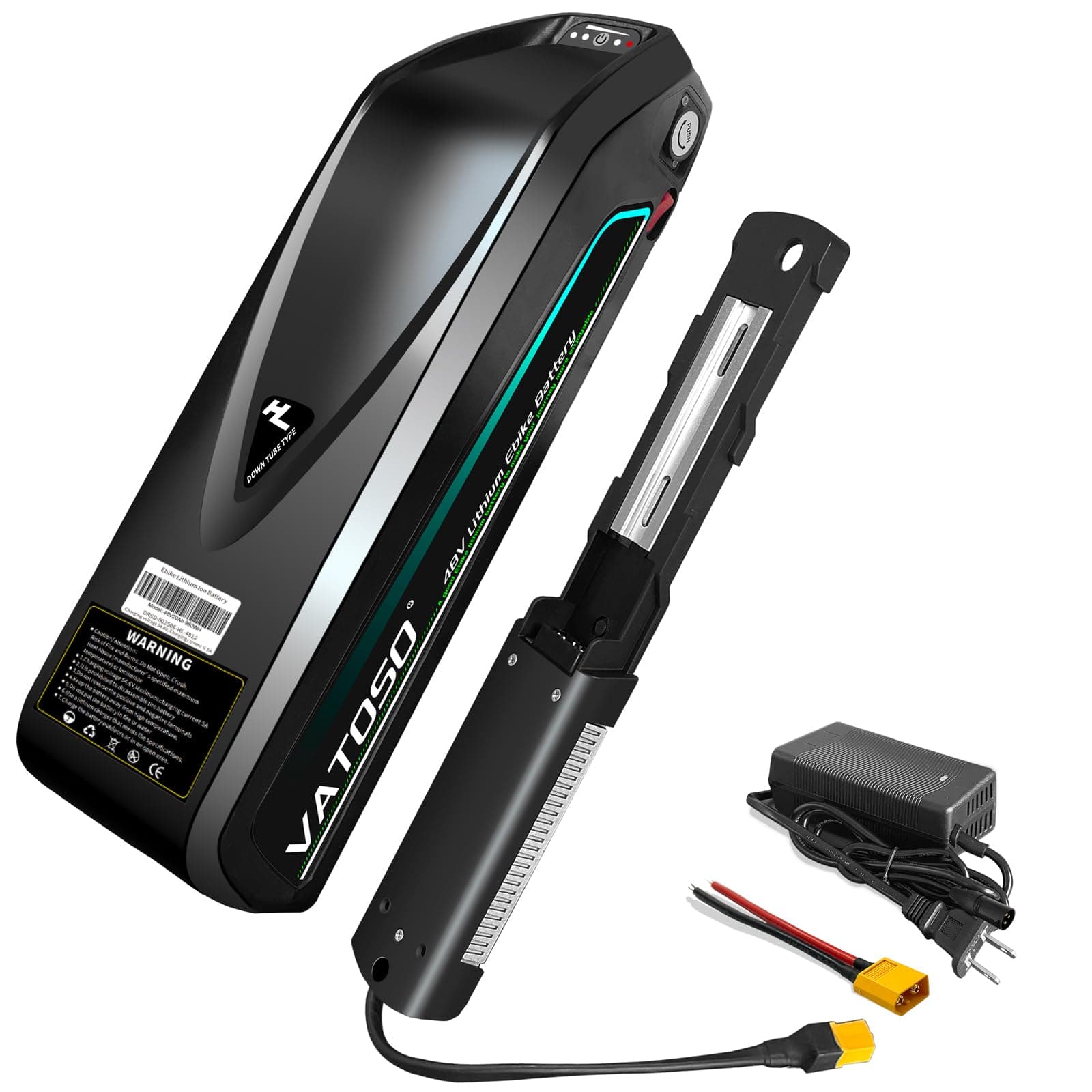 48V 20Ah Lithium Battery, W/ 30A BMS, Includes 2A Charger XT60 Connector