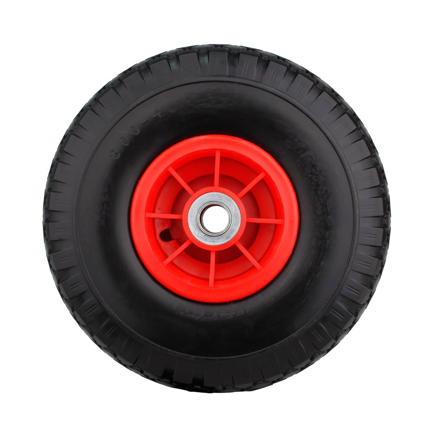 2 x PU Wheel Solid Rubber Wheel 260 mm Wheelbarrow Trolley Wheels Solid Rubber Spare Tyre 3.00-4 Puncture Resistant